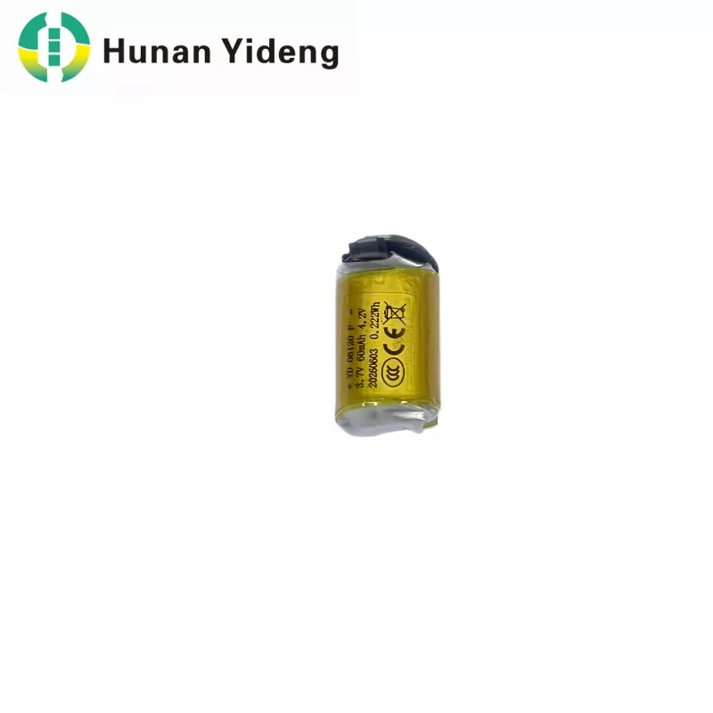 08120 3.7V 60mAh ली पोलिमर बेलनाकार ब्याट्री