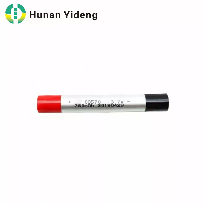 08570 3.7V 280mAh स्लिम बेलनाकार ली-पोलिमर ब्याट्री