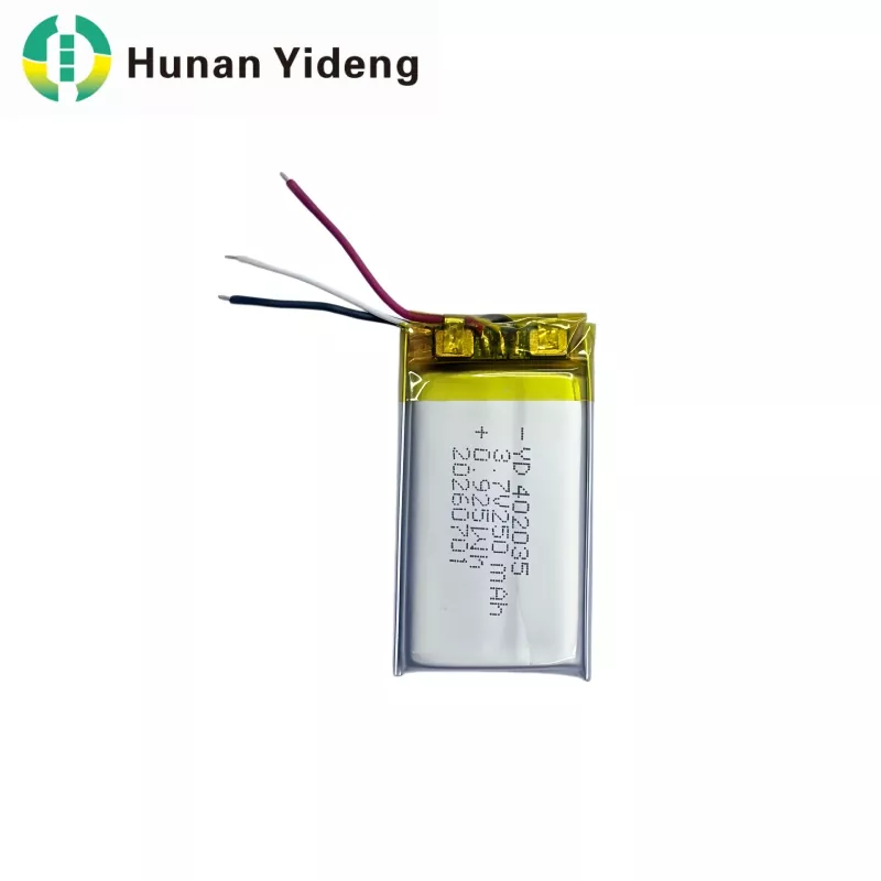 402035 3.7v 250mAh VR स्मार्ट क्यामेरा ली पोलिमर ब्याट्री
