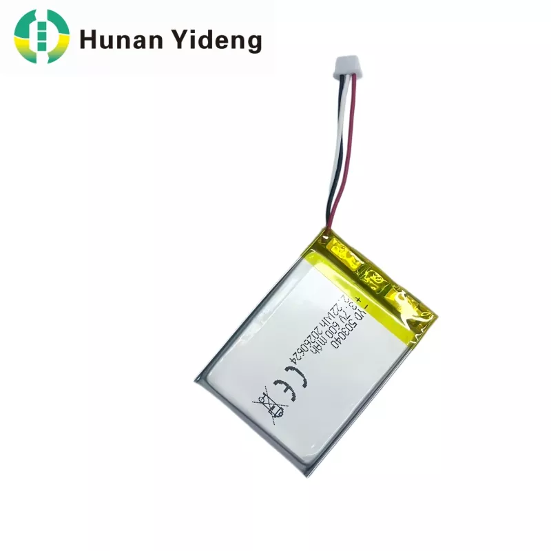 503040 3.7V 600mAh स्क्वायर रिचार्जेबल ब्याट्री