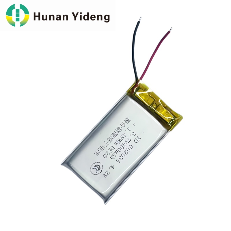 स्मार्ट सोफाको लागि 602035 3.7v 400mAh लिथियम आयन ब्याट्री